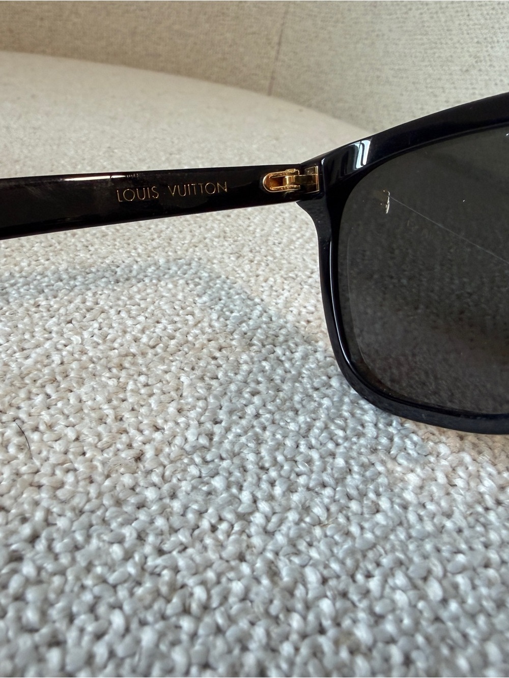 Louis Vuitton Black Sunglasses with Gold Accents - Picture 6 of 11